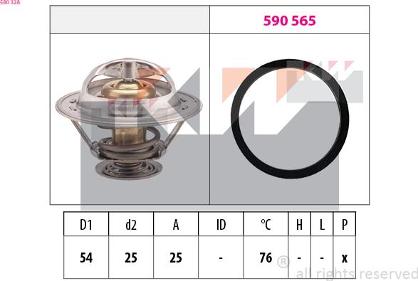 KW 580 328 - Termostats, Dzesēšanas šķidrums autospares.lv