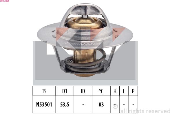 KW 580 240S - Coolant thermostat / housing www.autospares.lv