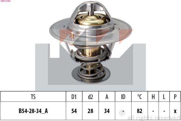 KW 580 218S - Termostats, Dzesēšanas šķidrums autospares.lv