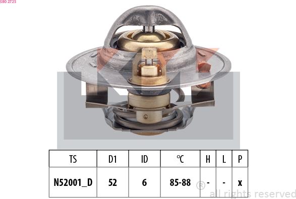 KW 580 272S - Termostats, Dzesēšanas šķidrums autospares.lv