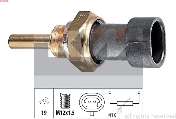 KW 530 098 - Devējs, Eļļas temperatūra autospares.lv