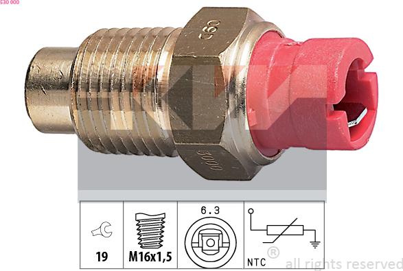 KW 530 000 - Devējs, Dzesēšanas šķidruma temperatūra www.autospares.lv