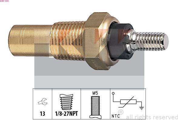 KW 530 124 - Devējs, Dzesēšanas šķidruma temperatūra autospares.lv