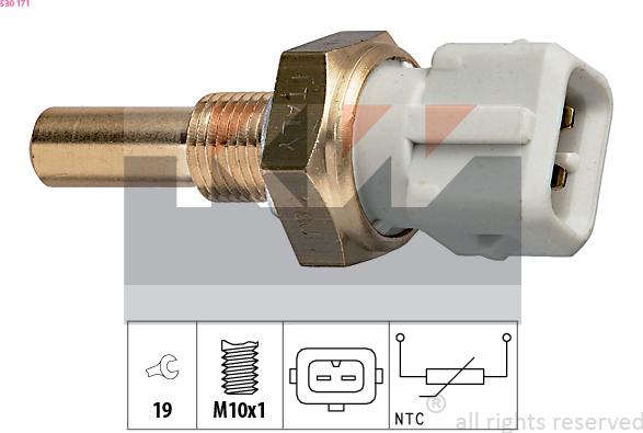 KW 530 171 - Devējs, Dzesēšanas šķidruma temperatūra www.autospares.lv