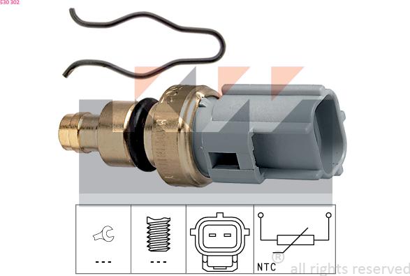 KW 530 302 - Devējs, Dzesēšanas šķidruma temperatūra www.autospares.lv