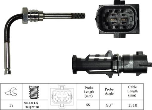 LEMARK LXT051 - Devējs, Izplūdes gāzu temperatūra www.autospares.lv