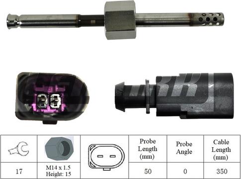 LEMARK LXT008 - Датчик, температура выхлопных газов www.autospares.lv