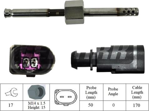 LEMARK LXT014 - Devējs, Izplūdes gāzu temperatūra www.autospares.lv