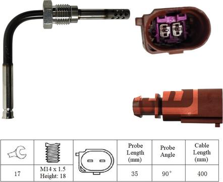 LEMARK LXT010 - Датчик, температура выхлопных газов www.autospares.lv