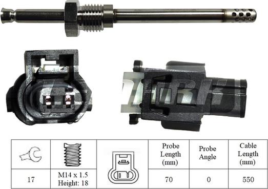 LEMARK LXT029 - Devējs, Izplūdes gāzu temperatūra autospares.lv