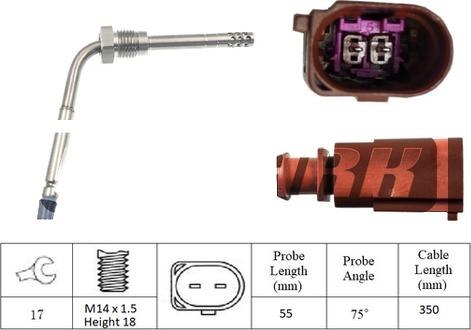 LEMARK LXT024 - Devējs, Izplūdes gāzu temperatūra www.autospares.lv