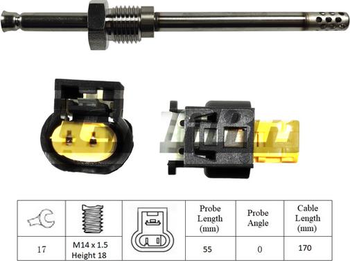 LEMARK LXT026 - Devējs, Izplūdes gāzu temperatūra www.autospares.lv