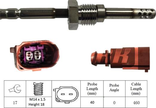 LEMARK LXT020 - Датчик, температура выхлопных газов www.autospares.lv