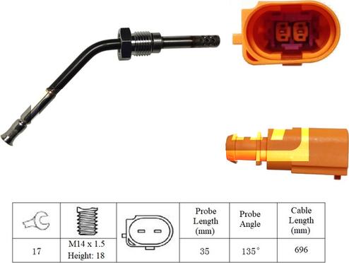 LEMARK LXT191 - Devējs, Izplūdes gāzu temperatūra www.autospares.lv