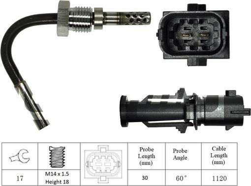 LEMARK LXT165 - Датчик, температура выхлопных газов www.autospares.lv