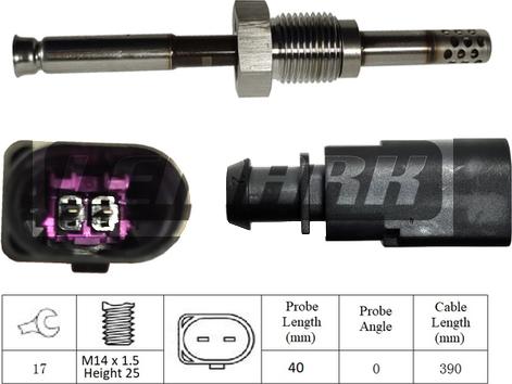 LEMARK LXT302 - Датчик, температура выхлопных газов www.autospares.lv