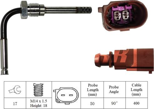 LEMARK LXT262 - Devējs, Izplūdes gāzu temperatūra www.autospares.lv