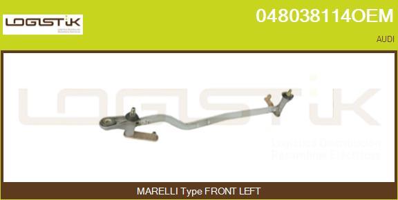 LGK 048038114OEM - Система тяг и рычагов привода стеклоочистителя www.autospares.lv