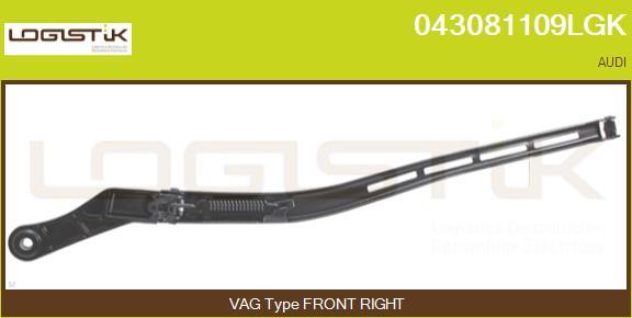 LGK 043081109LGK - Рычаг стеклоочистителя, система очистки окон www.autospares.lv