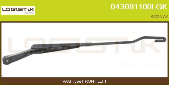 LGK 043081100LGK - Рычаг стеклоочистителя, система очистки окон www.autospares.lv