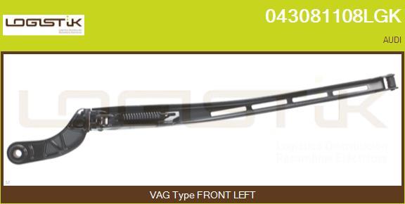 LGK 043081108LGK - Рычаг стеклоочистителя, система очистки окон www.autospares.lv