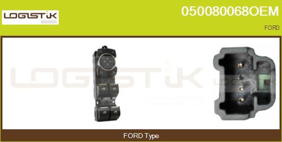 LGK 050080068OEM - Выключатель, стеклоподъемник www.autospares.lv