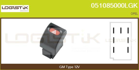 LGK 051085000LGK - Hazard Light Switch www.autospares.lv