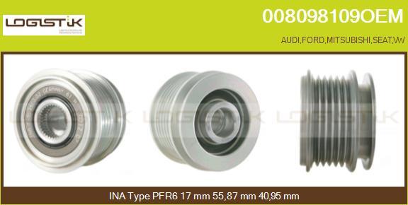 LGK 008098109OEM - Piedziņas skriemelis, Ģenerators www.autospares.lv