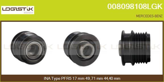 LGK 008098108LGK - Шкив генератора, муфта www.autospares.lv