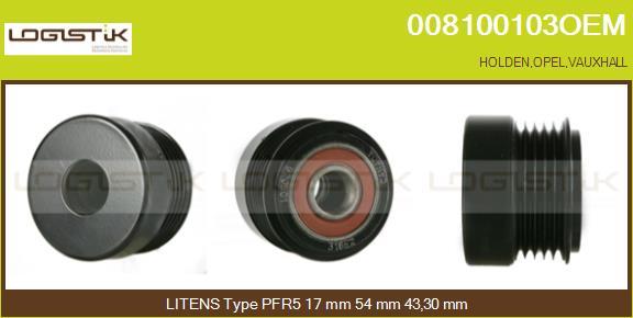 LGK 008100103OEM - Pulley, alternator, freewheel clutch www.autospares.lv