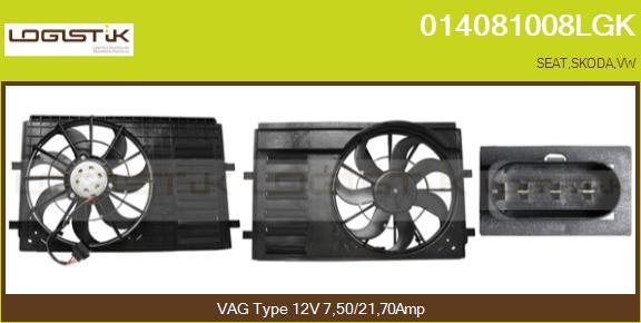 LGK 014081008LGK - Elektromotors, Dzes. sist. radiatora ventilators www.autospares.lv