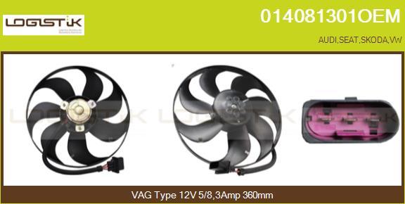 LGK 014081301OEM - Ventilators, Motora dzesēšanas sistēma www.autospares.lv