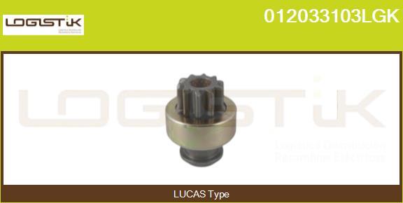 LGK 012033103LGK - Ведущая шестерня, бендикс, стартер www.autospares.lv