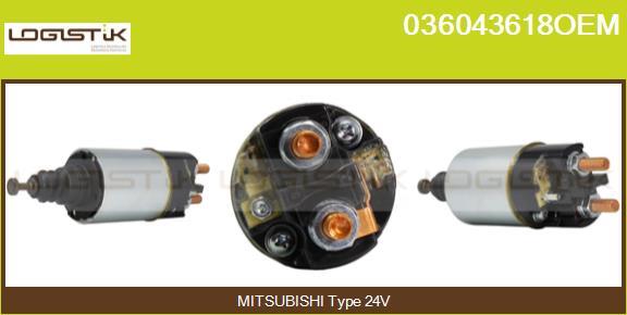 LGK 036043618OEM - Тяговое реле, соленоид, стартер www.autospares.lv