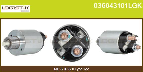 LGK 036043101LGK - Тяговое реле, соленоид, стартер www.autospares.lv