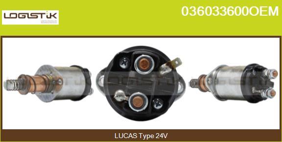 LGK 036033600OEM - Тяговое реле, соленоид, стартер www.autospares.lv