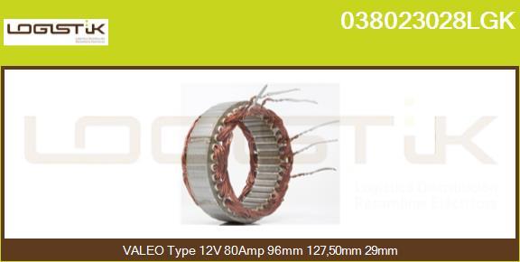 LGK 038023028LGK - Stator, alternator www.autospares.lv