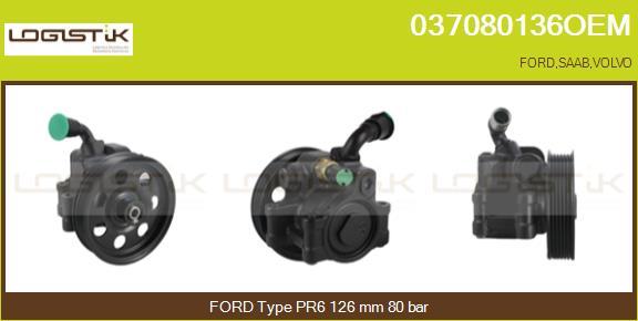 LGK 037080136OEM - Hidrosūknis, Stūres iekārta www.autospares.lv