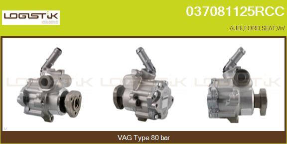 LGK 037081125RCC - Hydraulic Pump, steering system www.autospares.lv