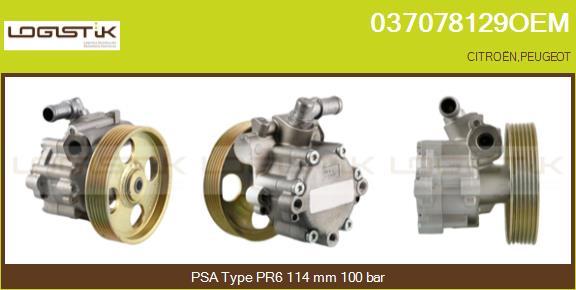 LGK 037078129OEM - Hydraulic Pump, steering system www.autospares.lv