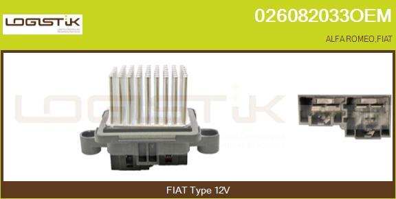 LGK 026082033OEM - Rezistors, Salona ventilators www.autospares.lv