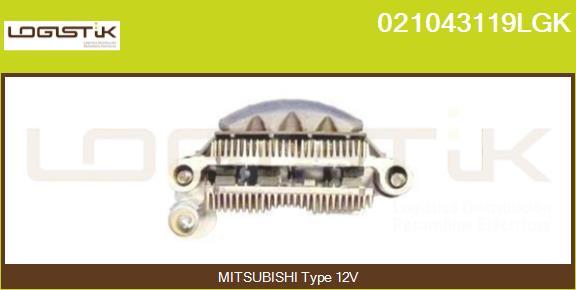 LGK 021043119LGK - Выпрямитель, диодный мост, генератор www.autospares.lv