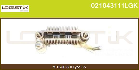 LGK 021043111LGK - Выпрямитель, диодный мост, генератор www.autospares.lv