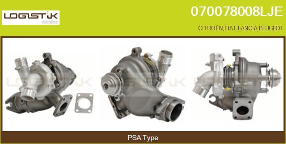 LGK 070078008LJE - Турбина, компрессор www.autospares.lv