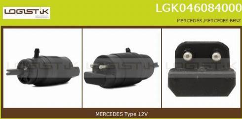 LGK LGK046084000 - Ūdenssūknis, Stiklu tīrīšanas sistēma autospares.lv