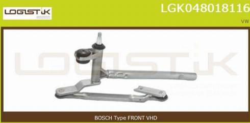 LGK LGK048018116 - Stiklu tīrītāja sviru un stiepņu sistēma www.autospares.lv