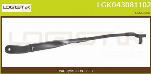 LGK LGK043081102 - Рычаг стеклоочистителя, система очистки окон www.autospares.lv