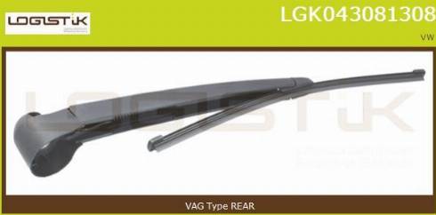 LGK LGK043081308 - Stikla tīrītāja svira, Stiklu tīrīšanas sistēma www.autospares.lv