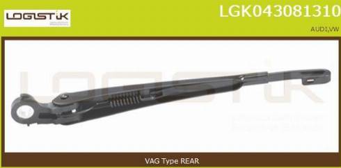 LGK LGK043081310 - Рычаг стеклоочистителя, система очистки окон www.autospares.lv