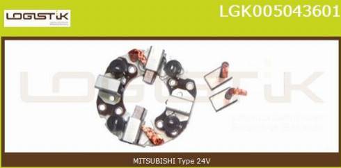 LGK LGK005043601 - Кронштейн, угольная щетка www.autospares.lv